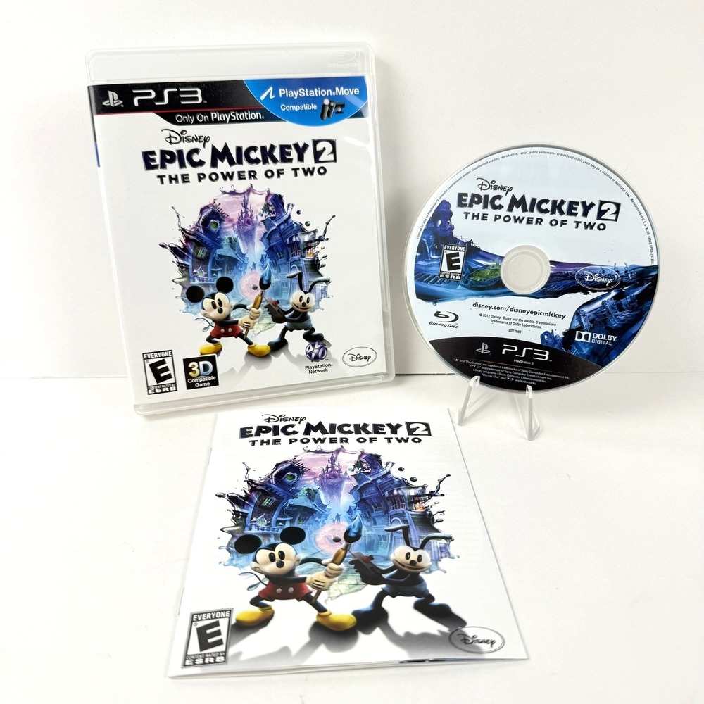 Epic Mickey 2: The Power of Two (Sony PlayStation 3) PS3 Complete Manual Tested